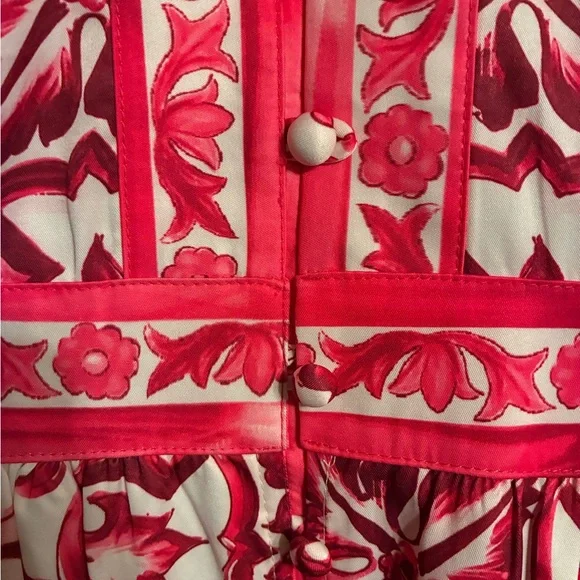 NWT LAI MENG FIVE CATS Women's Casual Floral Print Button up Mini Dress - Picture 6 of 8